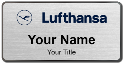 Custom name badges for Lufthansa