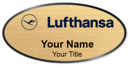 Custom name badges for Lufthansa