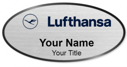 Custom name badges for Lufthansa
