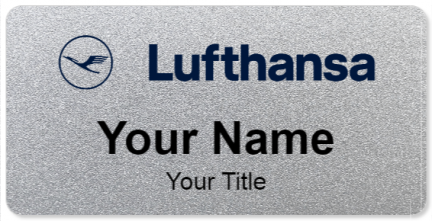 Custom name badges for Lufthansa
