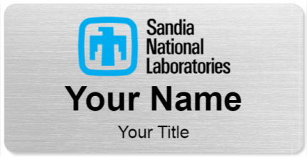 Custom name badges for Sandia National Labratory