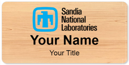 Custom name badges for Sandia National Labratory