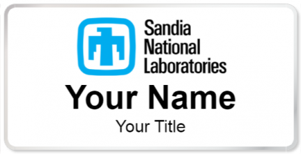 Custom name badges for Sandia National Labratory