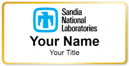 Custom name badges for Sandia National Labratory