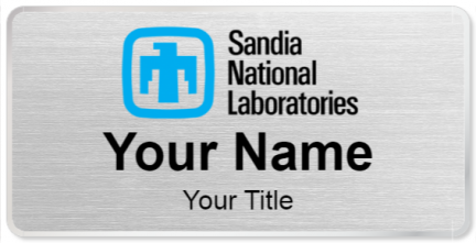 Custom name badges for Sandia National Labratory