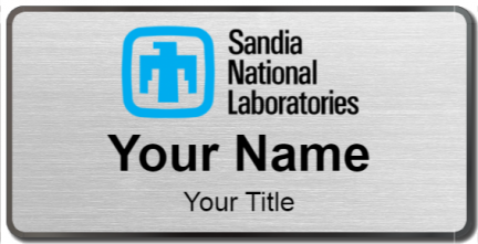 Custom name badges for Sandia National Labratory