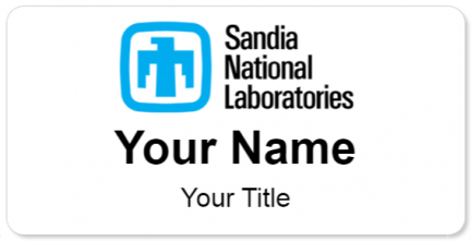 Custom name badges for Sandia National Labratory