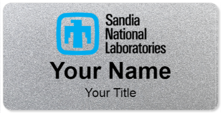 Custom name badges for Sandia National Labratory