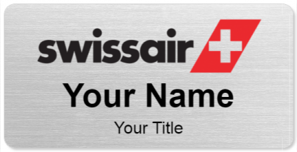 Custom name badges for Swissair
