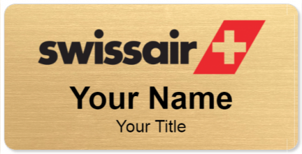 Custom name badges for Swissair
