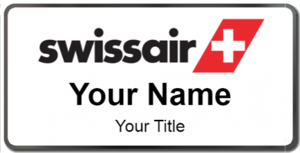Custom name badges for Swissair