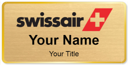 Custom name badges for Swissair