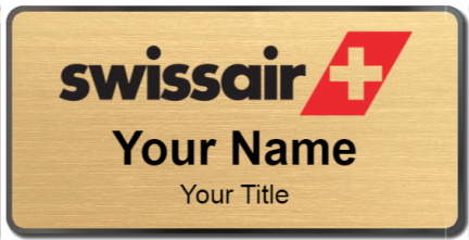 Custom name badges for Swissair