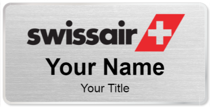 Custom name badges for Swissair