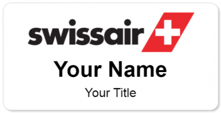 Custom name badges for Swissair