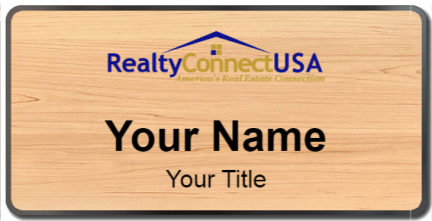 Custom name badges for Realty Connect USA