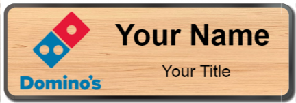 Custom name badges for Dominos