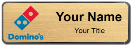 Custom name badges for Dominos