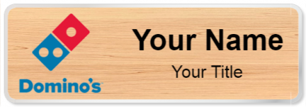 Custom name badges for Dominos