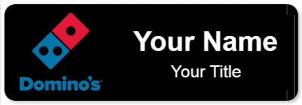 Custom name badges for Dominos