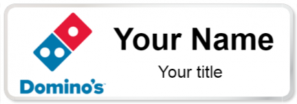Custom name badges for Dominos