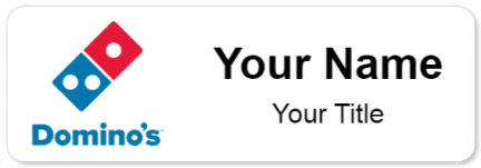 Custom name badges for Dominos