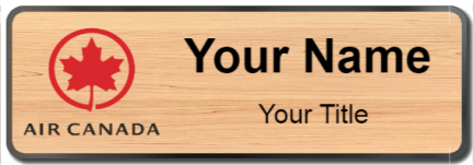 Custom name badges for Air Canada