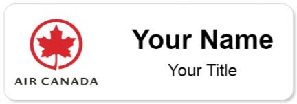 Custom name badges for Air Canada