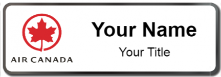 Custom name badges for Air Canada
