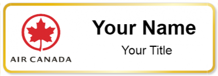 Custom name badges for Air Canada