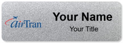 Custom name badges for Air Tran