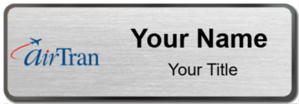 Custom name badges for Air Tran