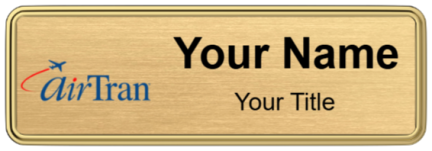 Custom name badges for Air Tran