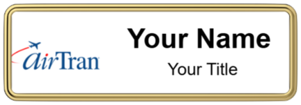 Custom name badges for Air Tran