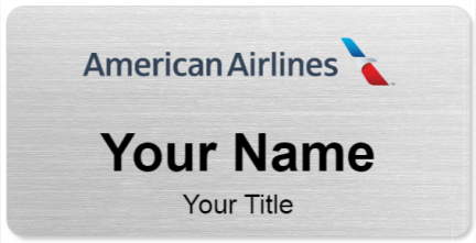 Custom name badges for American Airlines