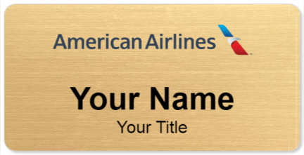 Custom name badges for American Airlines