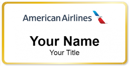 Custom name badges for American Airlines