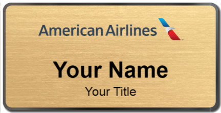 Custom name badges for American Airlines