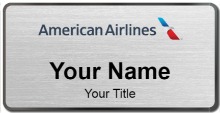 Custom name badges for American Airlines