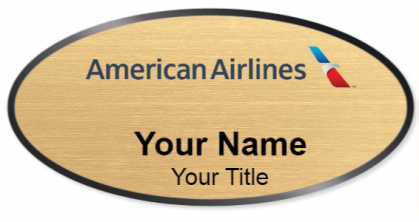 Custom name badges for American Airlines