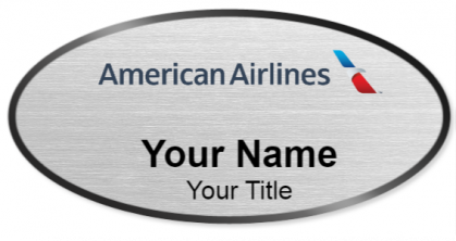 Custom name badges for American Airlines