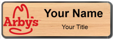 Custom name badges for Arbys
