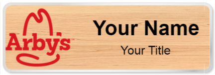 Custom name badges for Arbys