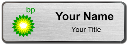 Custom name badges for BP Gas