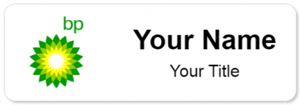 Custom name badges for BP Gas