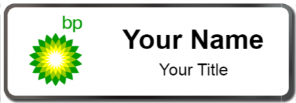 Custom name badges for BP Gas