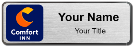 Custom name badges for Comfort Inn