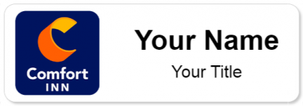 Custom name badges for Comfort Inn