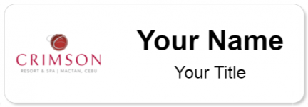 Custom name badges for Crimson Hotel