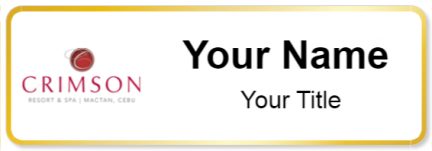 Custom name badges for Crimson Hotel